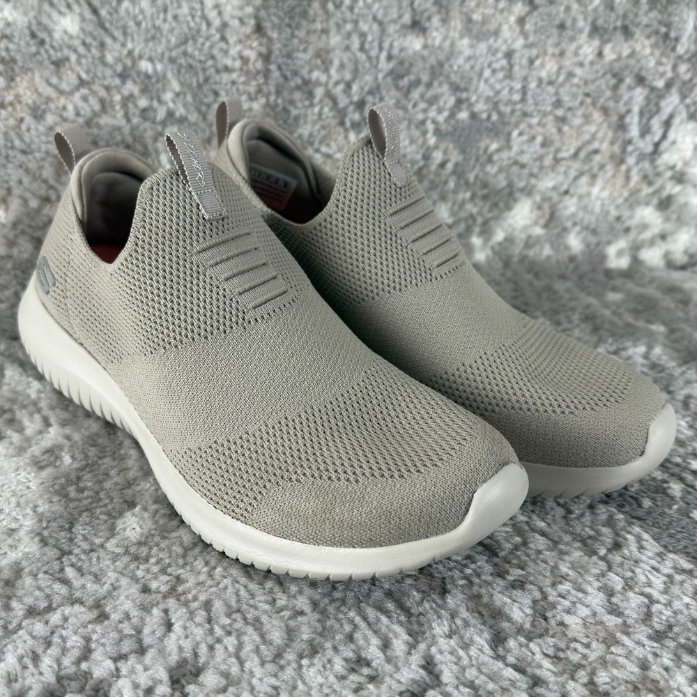 Skechers Size 7 Ultra Flex Slip On Comfort Shoes Taupe 12837TX Walking